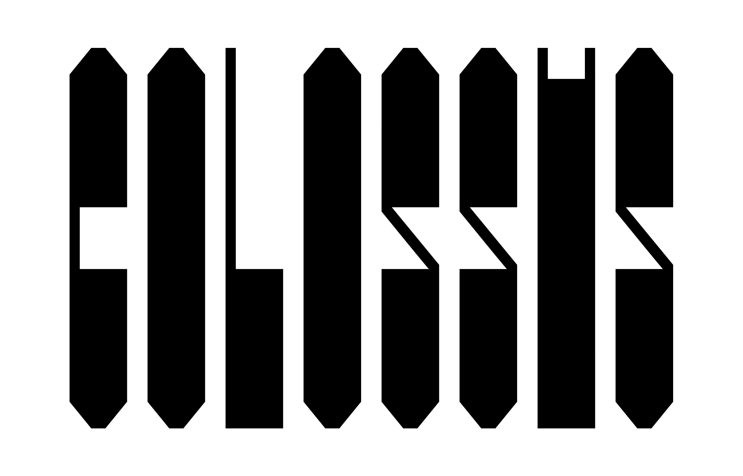 The word Colossus in large black condensed angular letters on white