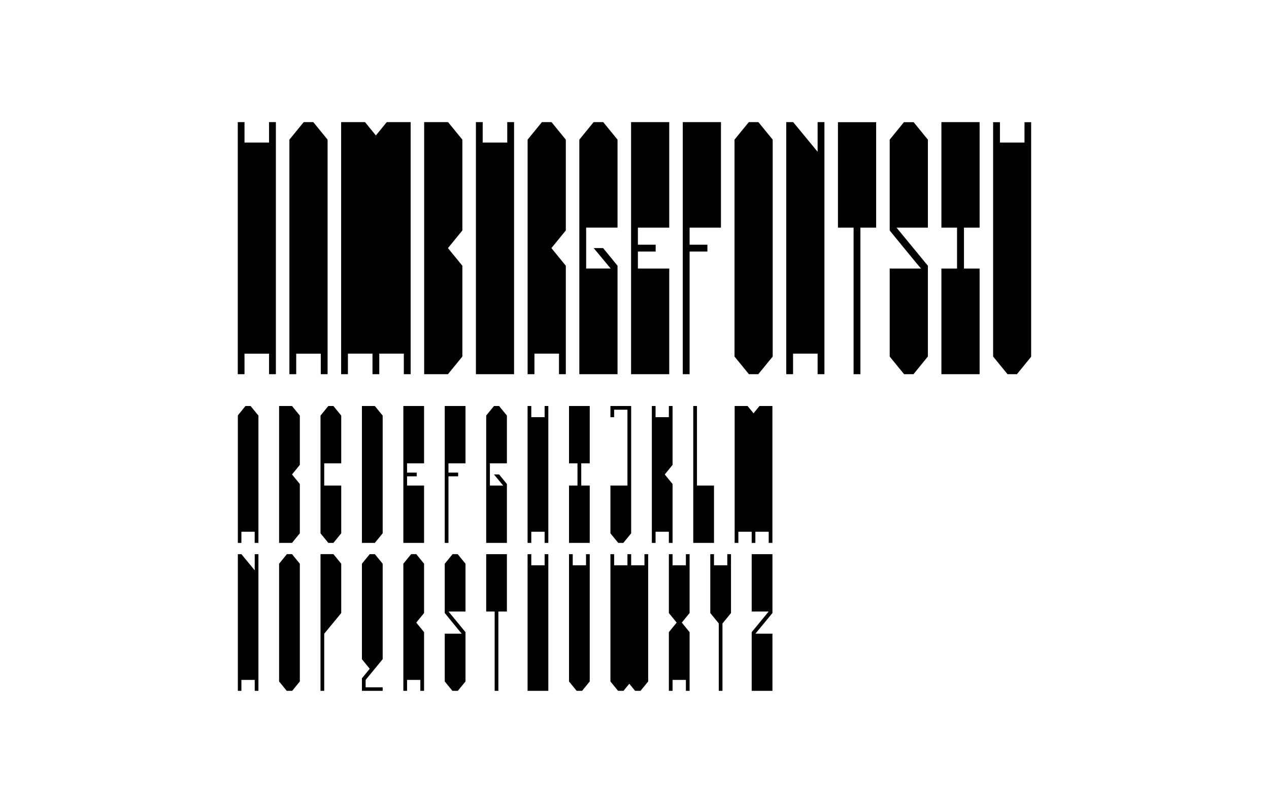 Condensed black Colossus type specimen showing uppercase letters and numerals