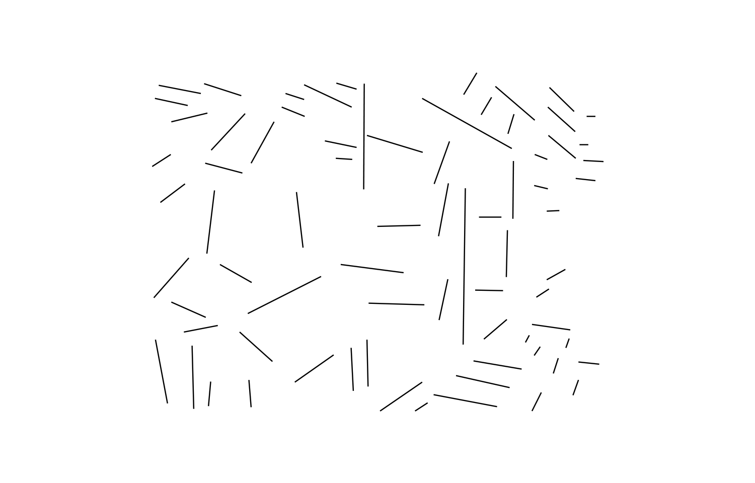 Fine black lines forming a loose circular outline