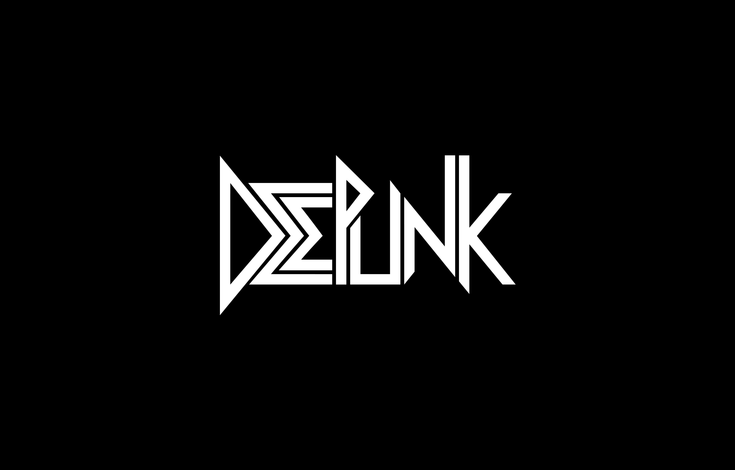 White angular Dink wordmark with a geometric D icon on black