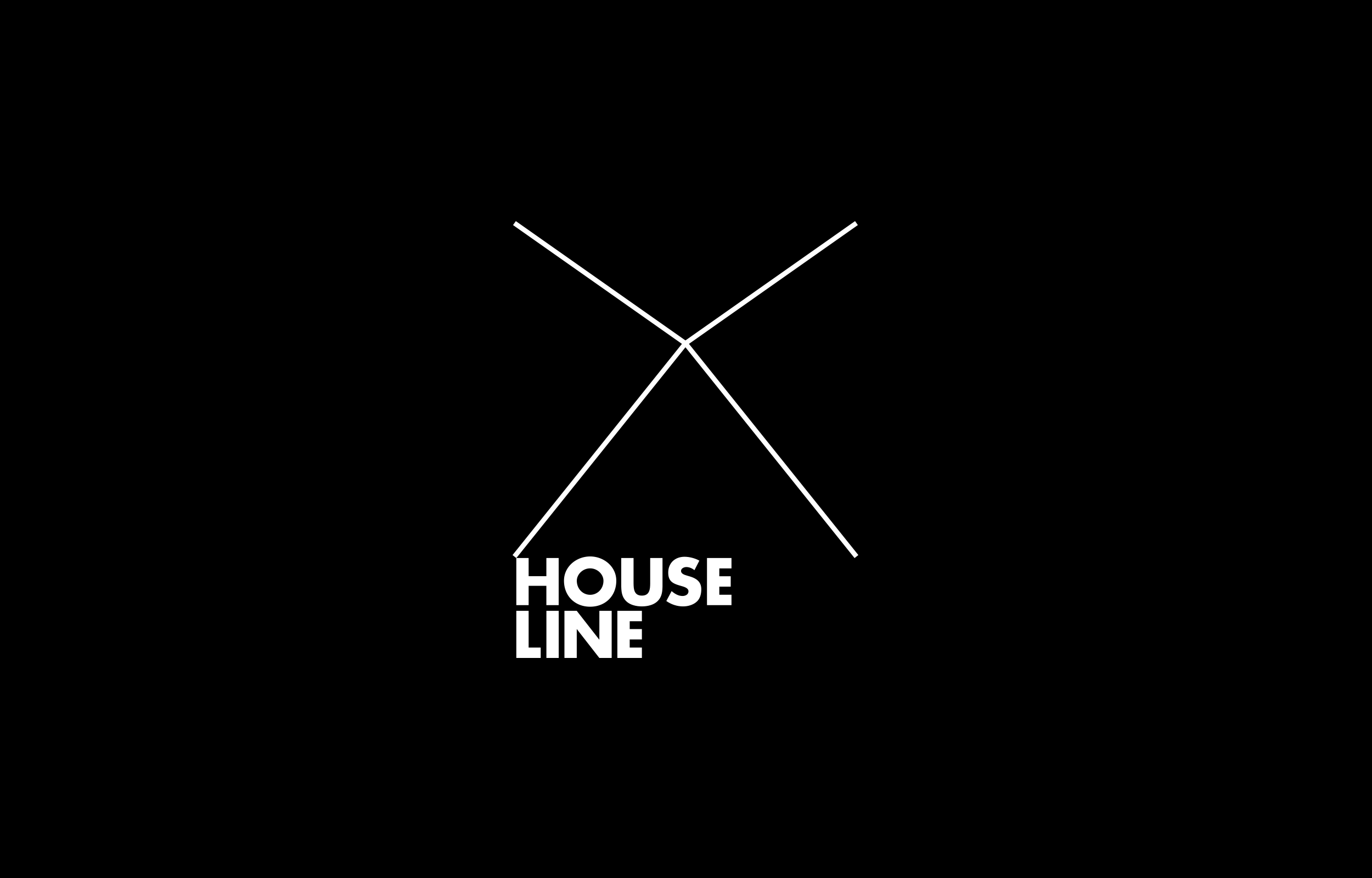 White House Line wordmark beneath two crossing diagonal lines on black