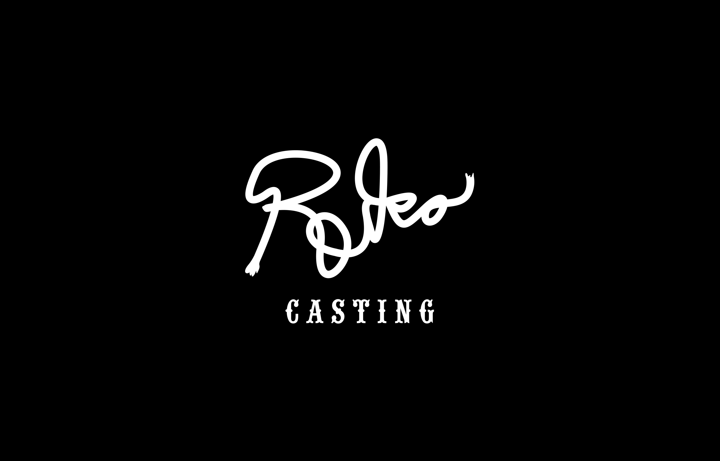 White handwritten Babe Casting wordmark on black