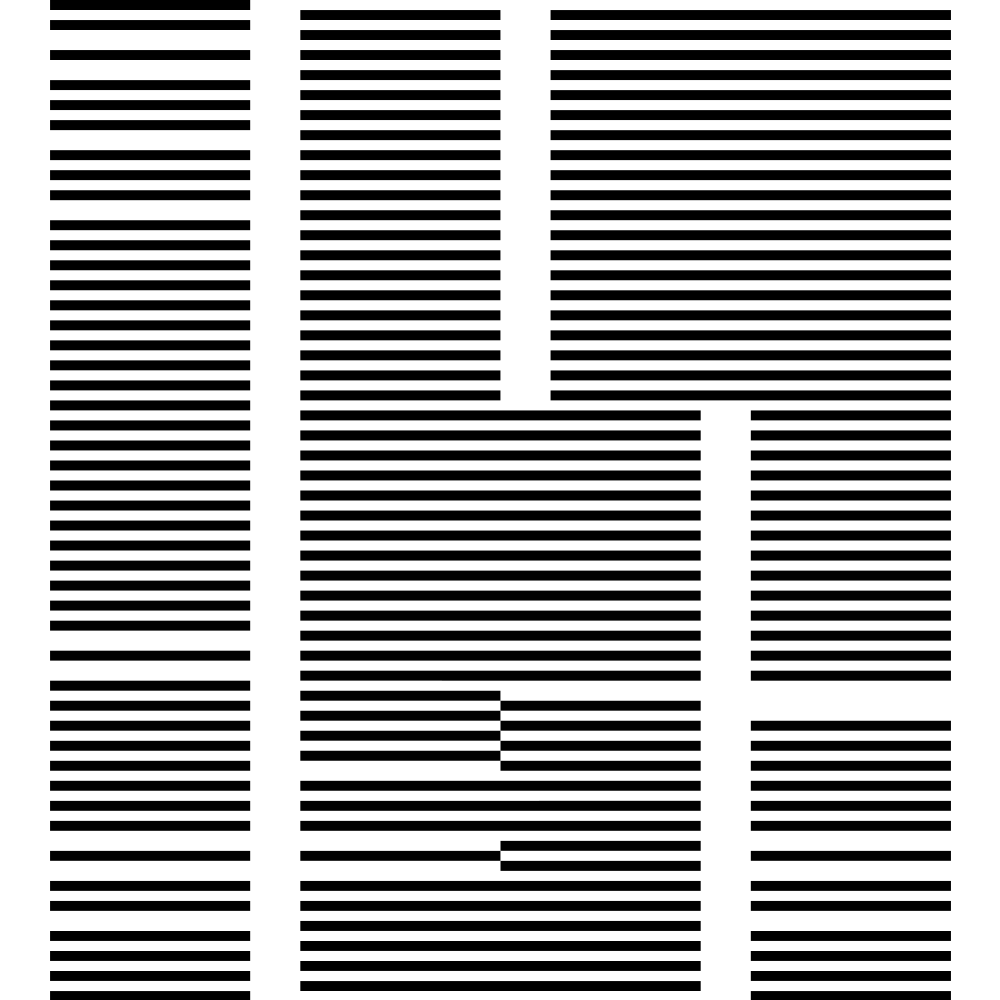 Dense striped black rectangular grid with narrow white gaps