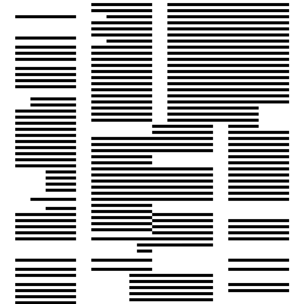 Dense striped black rectangle grid with white dividing gaps
