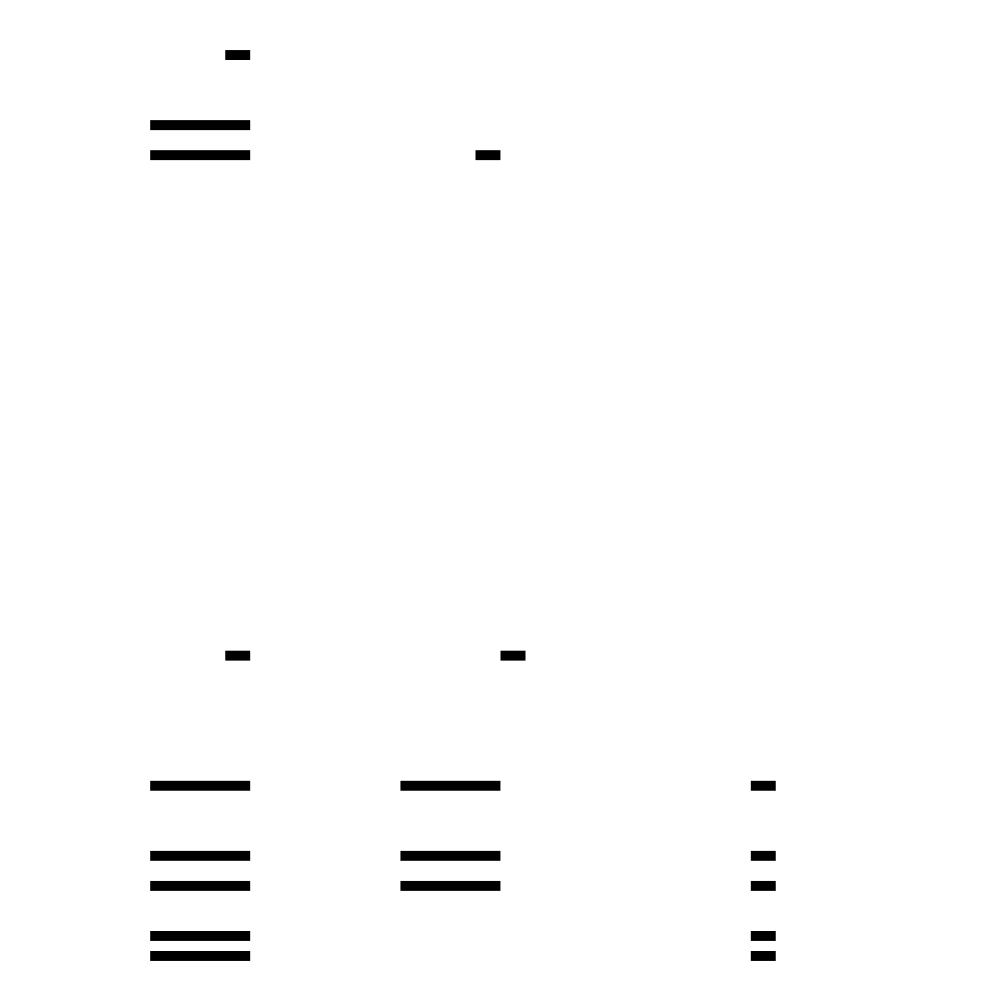 Black horizontal bars arranged in two stepped groups