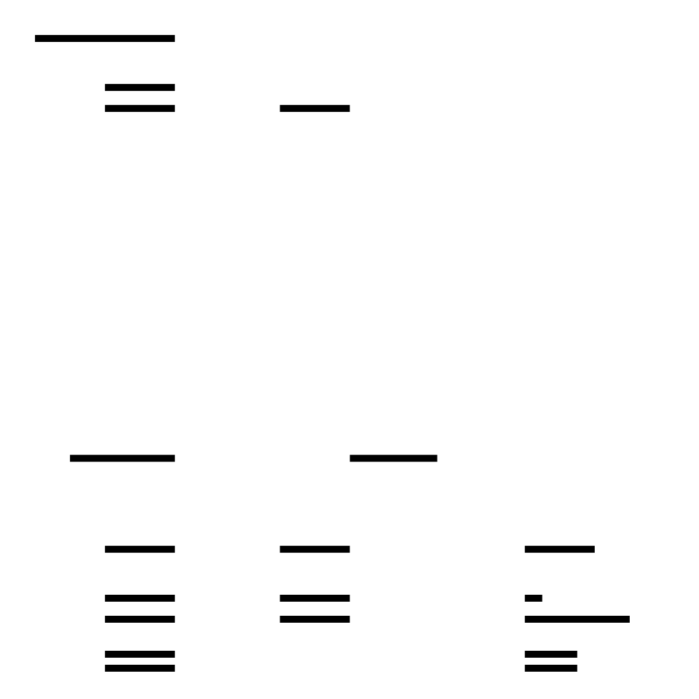 Long and short black bars arranged in staggered clusters