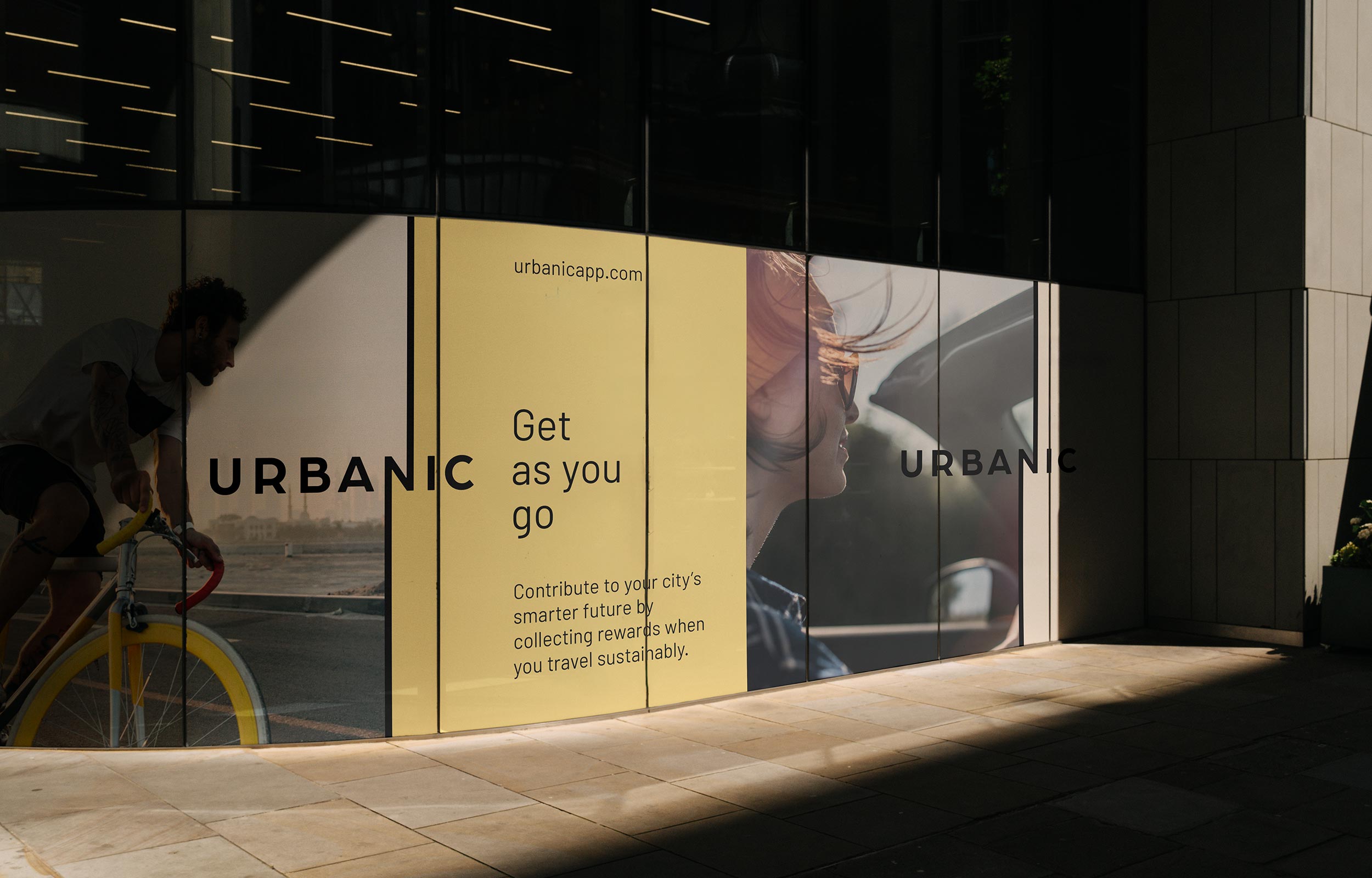 Urbanic sustainable transportation app visual identity
