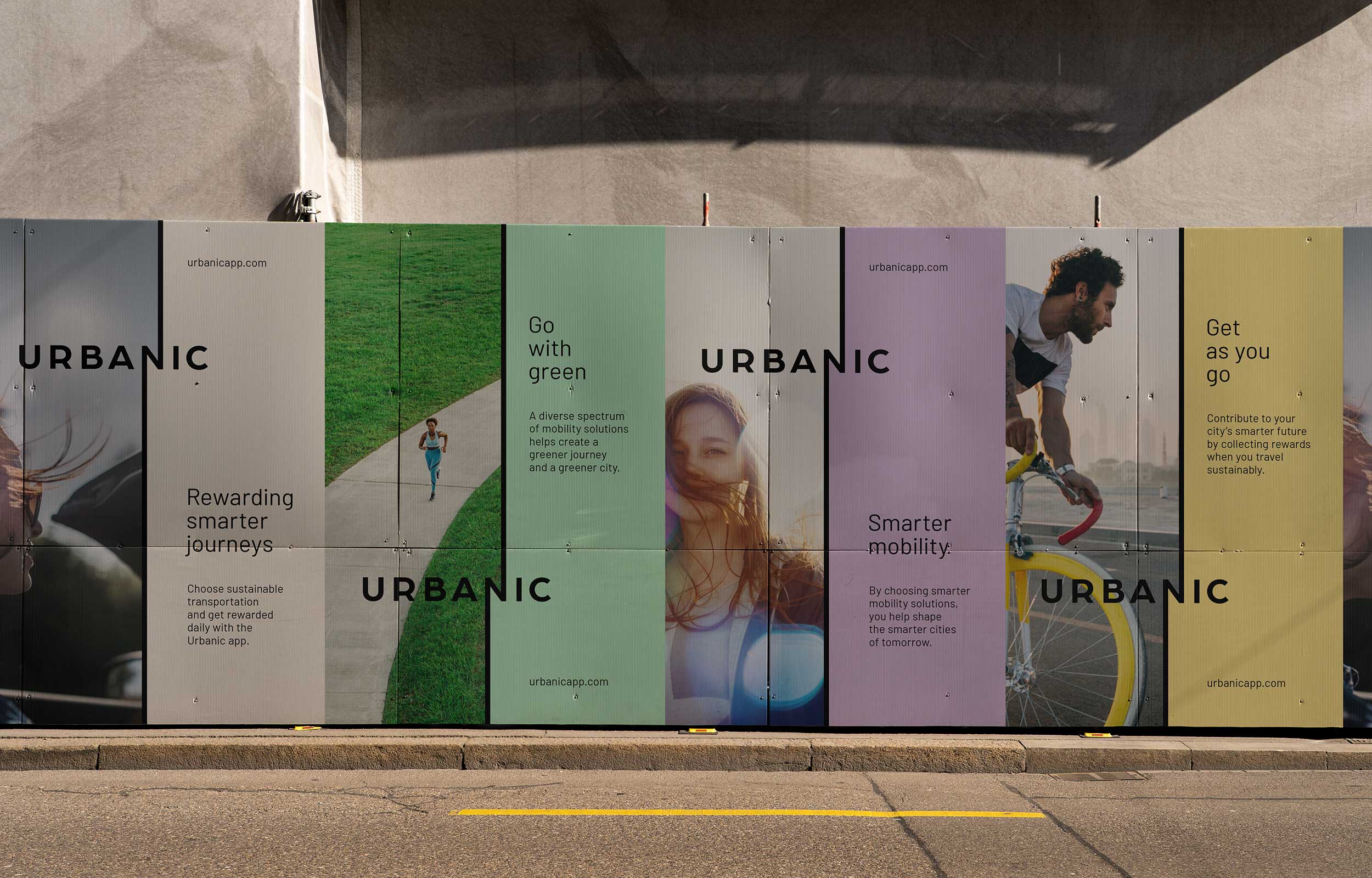 Urbanic sustainable transportation app visual identity